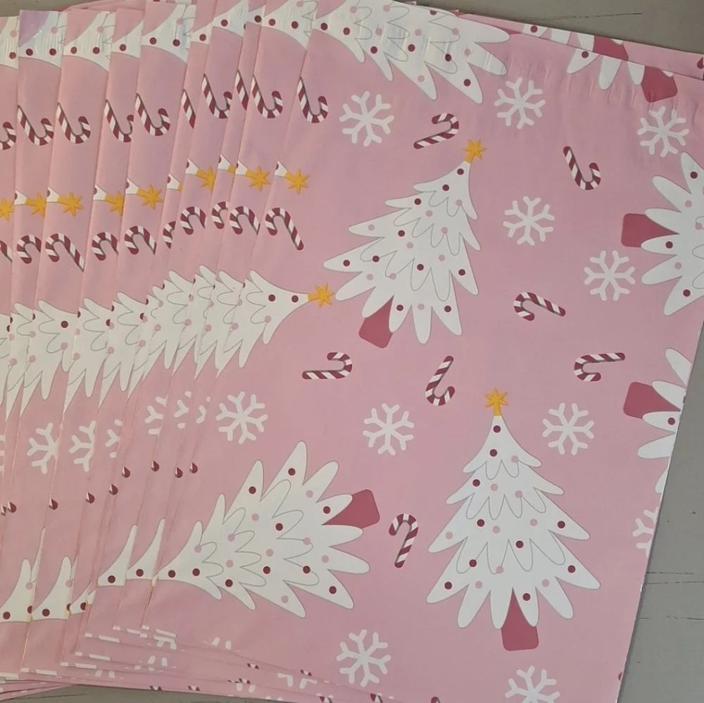 Christmas Tree & Candy Cane Poly Mailers